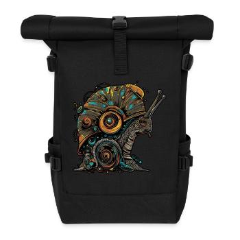 Crinchy Snail - Roll Top Backpack - black - Front