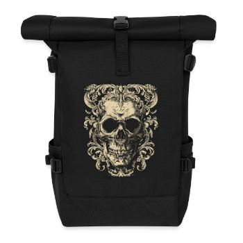 Crâne gothique - Sac à dos roll top - noir - Devant