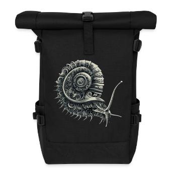 Crinchy Snail - Roll Top Backpack - black - Front