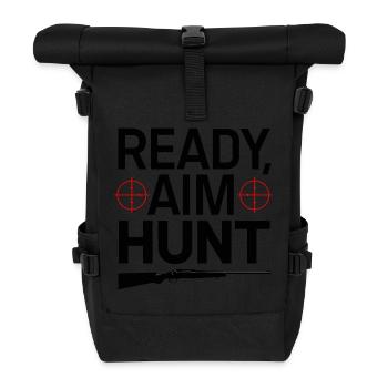 Hirschjagd Saison Hirschjagdsaison für einen - Rolltop Rucksack - Schwarz - Vorne