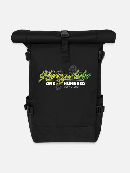Jena Saale Horizontale One Hundred Kilometers - Roll Top Backpack - black
