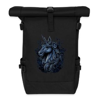 Einhorn Fantasy - Rolltop Rucksack - Schwarz - Vorne