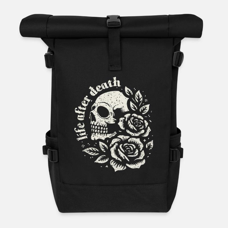 Life after death - Roll Top Backpack - black