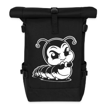 Cute little caterpillar – cute design for children - Roll Top Backpack - black - Front