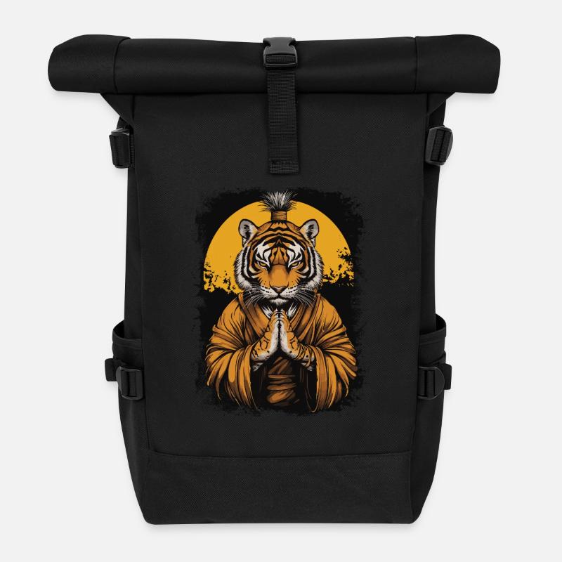 Tiger Mönch - Rolltop Rucksack - Schwarz