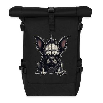 Bouledogue français gothique - Sac à dos roll top - noir - Devant