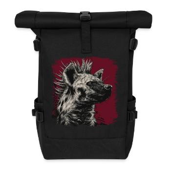 Punkrock Hyäne - Rolltop Rucksack - Schwarz - Vorne