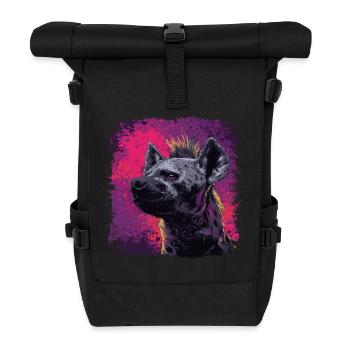 Punkrock Hyäne - Rolltop Rucksack - Schwarz - Vorne