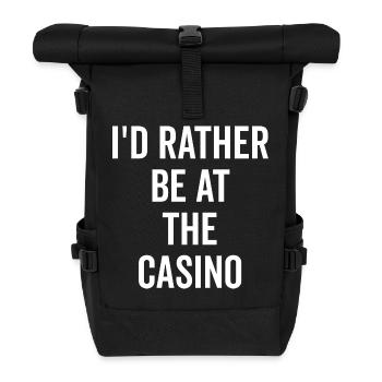 Je préfère être au casino - Sac à dos roll top - noir - Devant