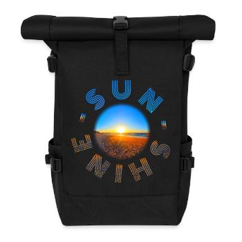 Sunset on the Beach Design - Roll Top Backpack - black - Front
