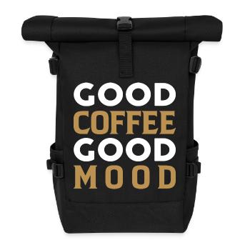 Good coffee good mood - Rolltop Rucksack - Schwarz - Vorne