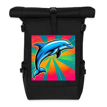 Delfin - Rolltop Rucksack - Schwarz - Vorne