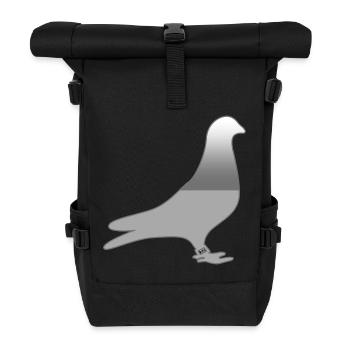 Tauben - Rolltop Rucksack - Schwarz - Vorne