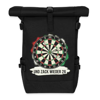 Dart Zack encore 26 fléchettes cadeau avec une phrase amusante - Sac à dos roll top - noir - Devant