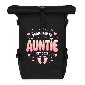 Tante 2026 Tante 2026 Befördert zu Tante 2026 - Rolltop Rucksack - Schwarz - Vorne