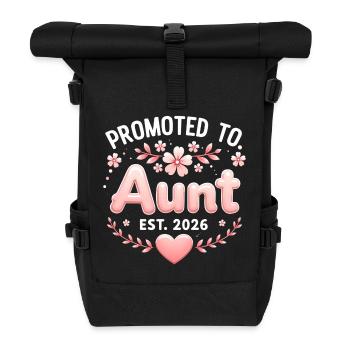 Tante 2026 Tante 2026 Befördert zu Tante 2026 - Rolltop Rucksack - Schwarz - Vorne