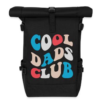 Cool Dads Club Retro Typo - Roll Top Backpack - black - Front
