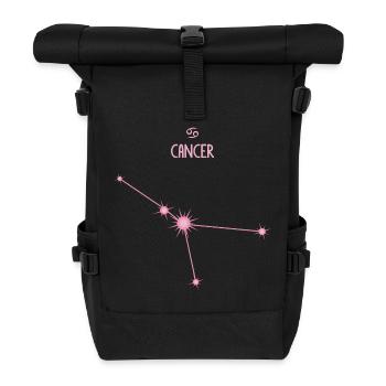Krebs-Sternzeichen Sternbild Pastellrosa - Rolltop Rucksack - Schwarz - Vorne