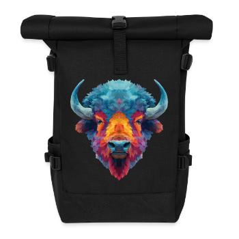Bison - Rolltop Rucksack - Schwarz - Vorne
