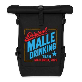 Malle 2026 Drinking Team Mallorca 2026 - Rolltop Rucksack - Schwarz - Vorne