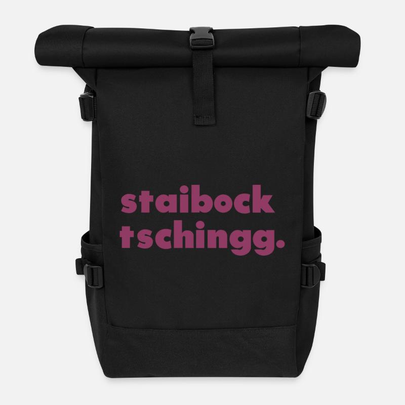 staibocktschingg. - Rolltop Rucksack - Schwarz