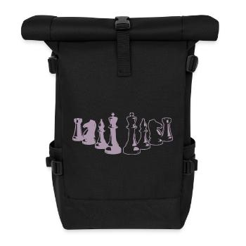 Échiquier minimaliste Chess Silhouette - Sac à dos roll top - noir - Devant