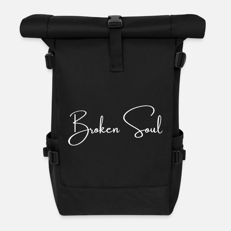 Broken Soul | Greysoul Thoughts - Rolltop Rucksack - Schwarz