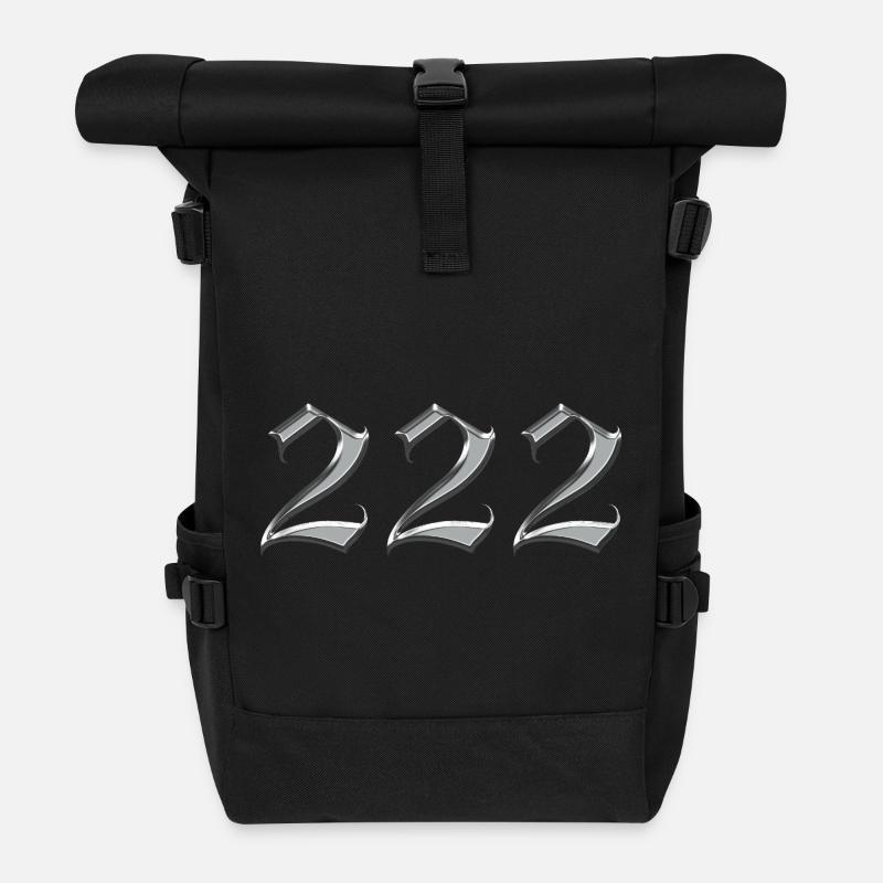Angel Nummer 222 Ausrichtung - Rolltop Rucksack - Schwarz