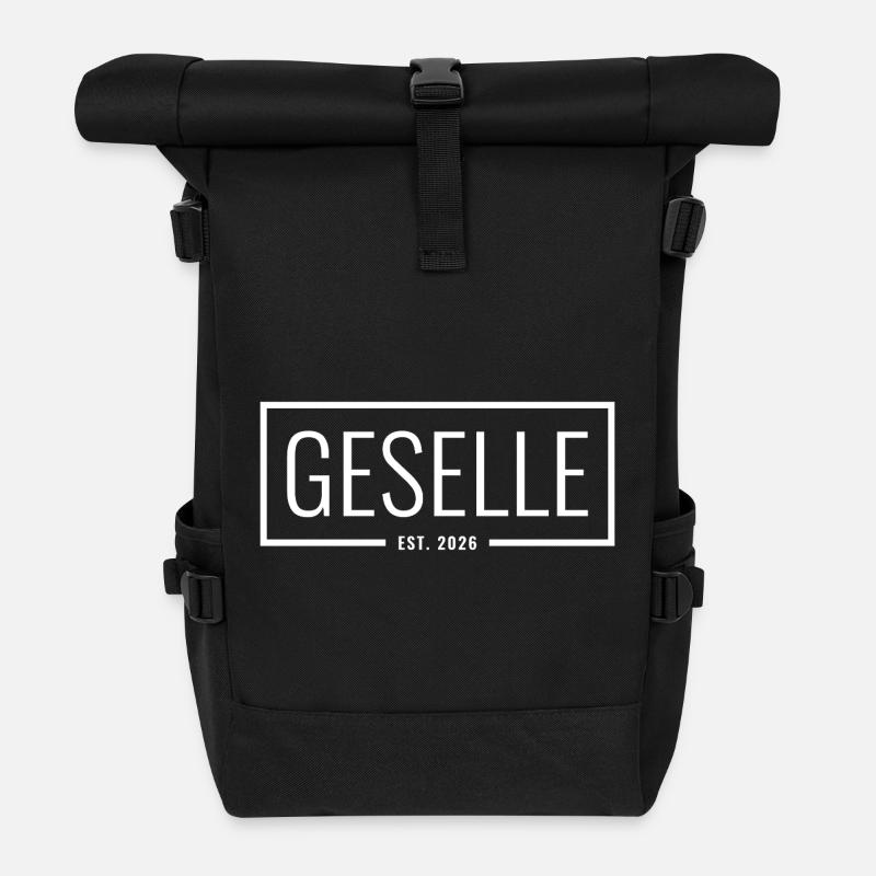 Geselle Est. 2026 - Rolltop Rucksack - Schwarz