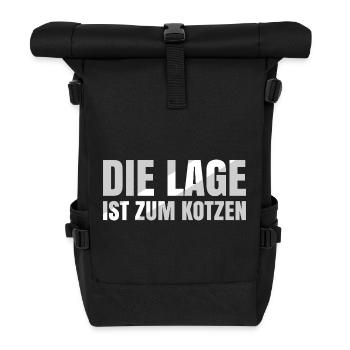 The location sucks - Roll Top Backpack - black - Front