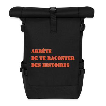 STOP TELLING YOURSELF STORIES - Roll Top Backpack - black - Front
