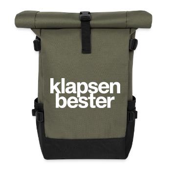 Meilleure phrase folle du bureau - Sac à dos roll top - olive/noir - Devant