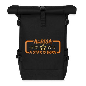 Geschenk Alessa - Rolltop Rucksack - Schwarz - Vorne