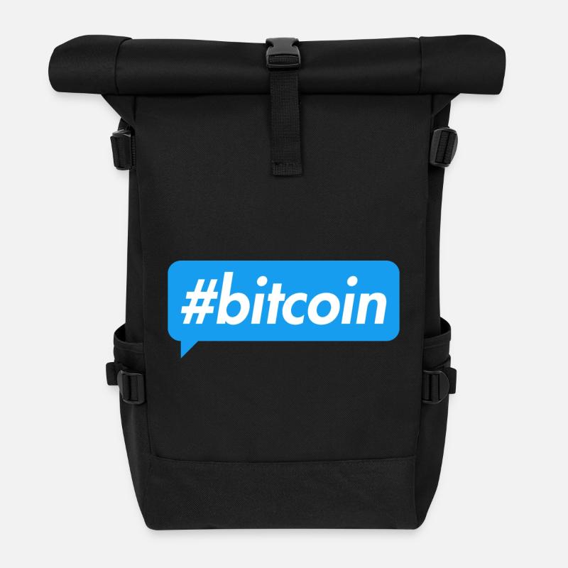 Bitcoin Blockchain Motivationsdesign - Rolltop Rucksack - Schwarz