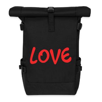 VALENTINSTAG. Junggesellinnenabschied. ICH LIEBE DICH. ICH LIEBE DICH. LIEBE - Rolltop Rucksack - Schwarz - Vorne