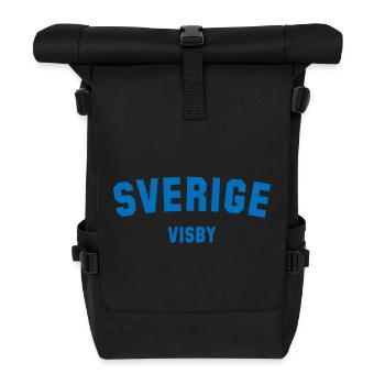 VISBY Sverige Sweden - Roll Top Backpack - black - Front