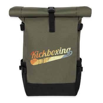 Vintage Kickboxing - Roll Top Backpack - olive/black - Front
