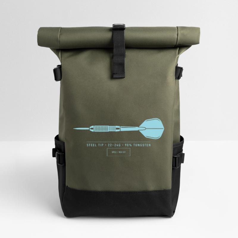 Plan technique d’illustration de fléchettes Fléchette Sac à dos roll top