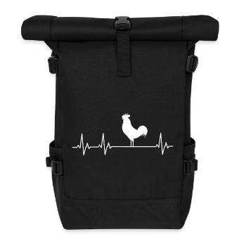 Fans de poulets - - Coq - Poussins - Sac à dos roll top - noir - Devant