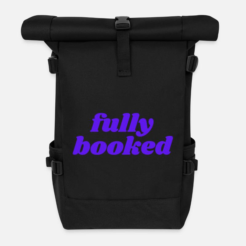 fully booked - Roll Top Backpack - black