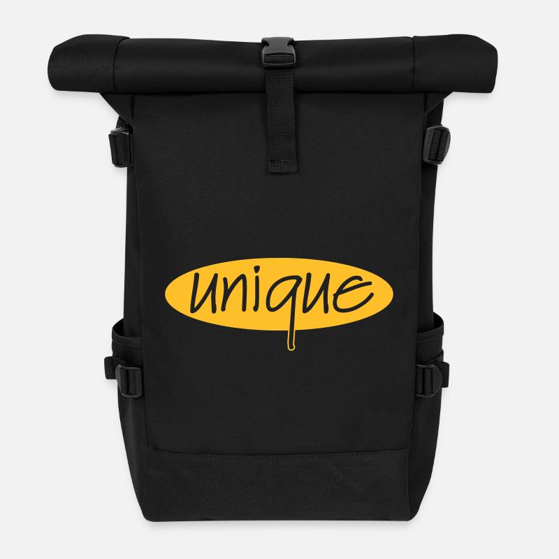 Einzigartige - Rolltop Rucksack - Schwarz