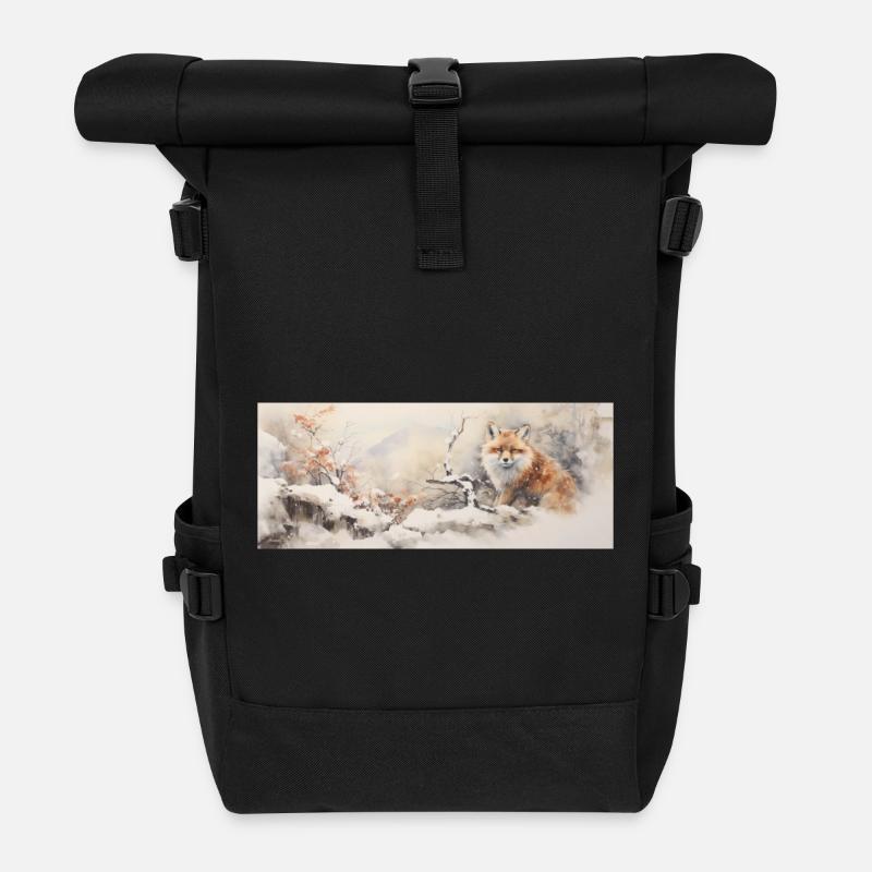 Niedlicher kleiner Fuchs - Rolltop Rucksack - Schwarz