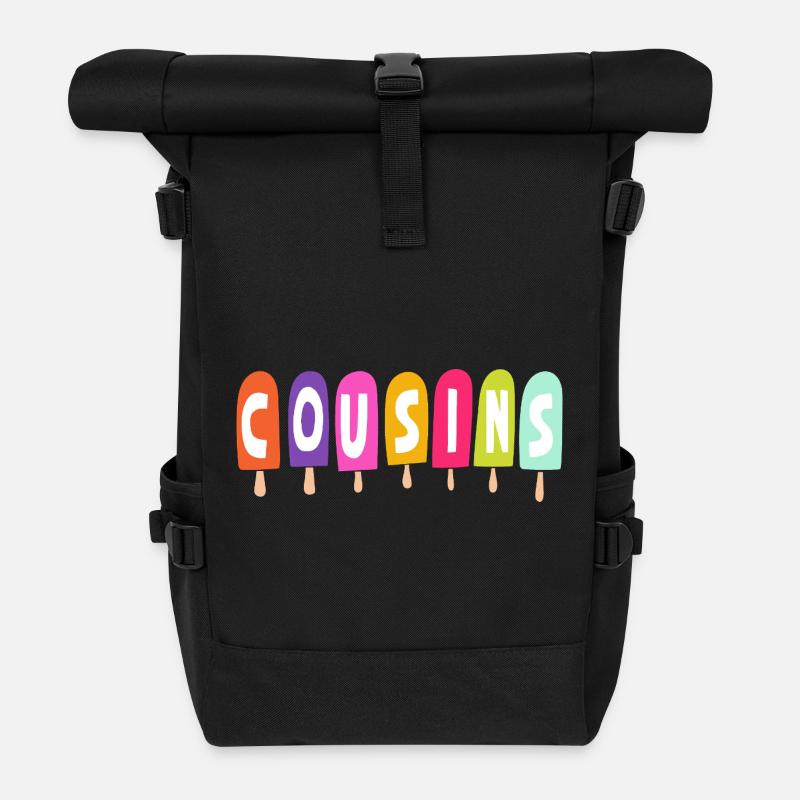 Cousins – Popsicles - Sac à dos roll top - noir