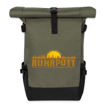 Silhouette de Ruhrpott - Sac à dos roll top - olive/noir - Devant