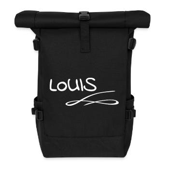 Nom Louis - Sac à dos roll top - noir - Devant