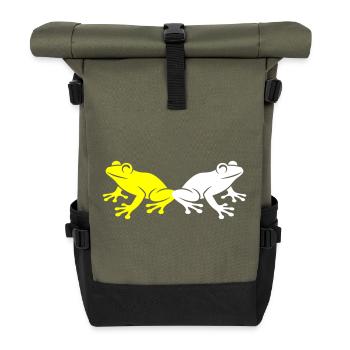 Grenouille Crapaud - Sac à dos roll top - olive/noir - Devant