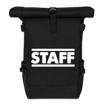 Staff Lettering Bold Contrast - Roll Top Backpack - black - Front