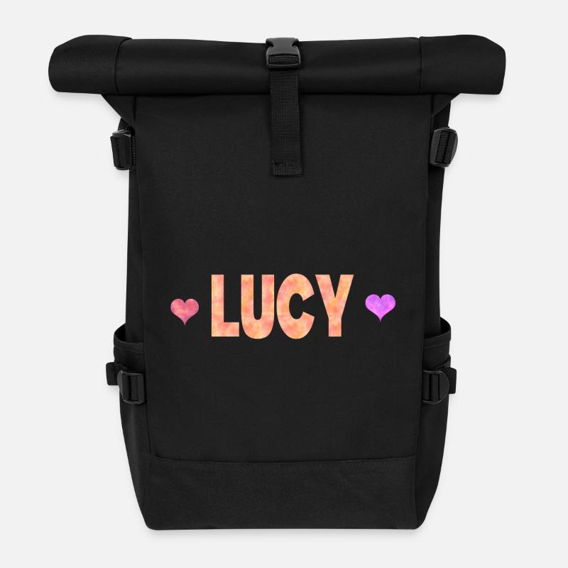 Lucy - Rolltop Rucksack - Schwarz