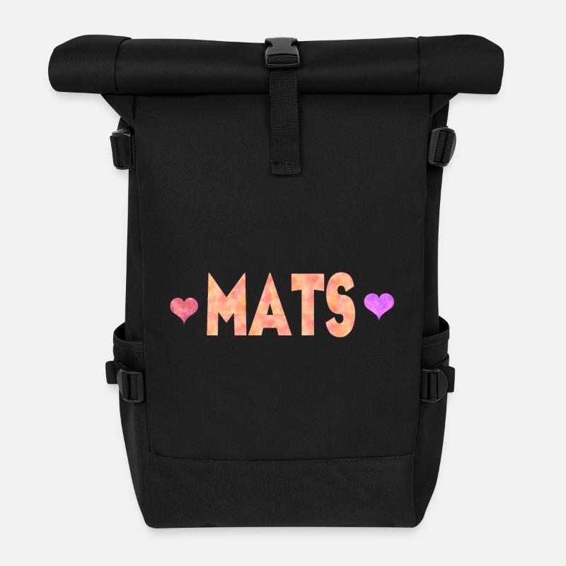 Mats - Rolltop Rucksack - Schwarz