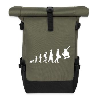 Development of a skateboarder - Roll Top Backpack - olive/black - Front